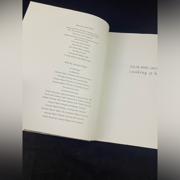 Julia and Jacques Cooking at Home Julia Child Jacques Pepin Hardcover - Picture 9 of 16